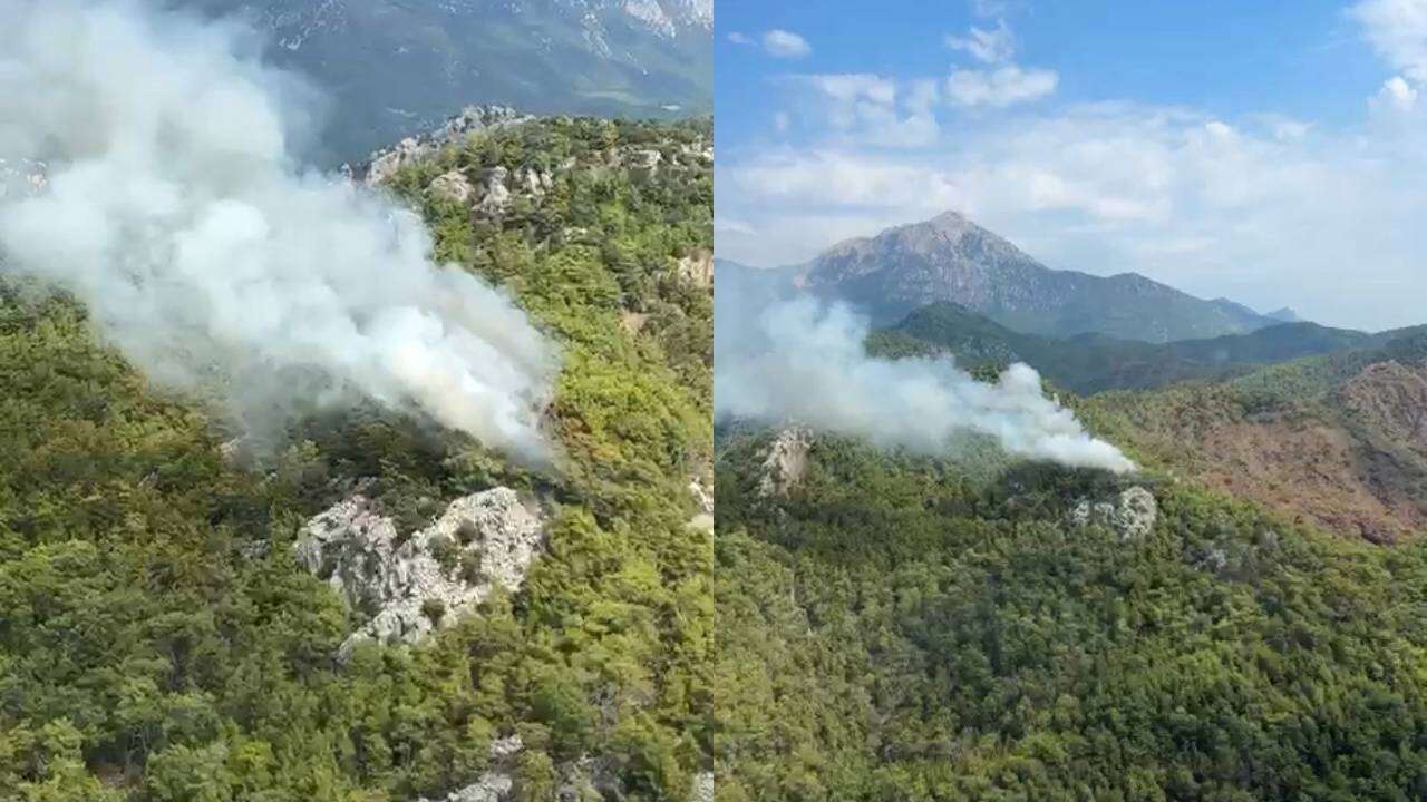 Antalya'da orman yangını: Müdahale ediliyor