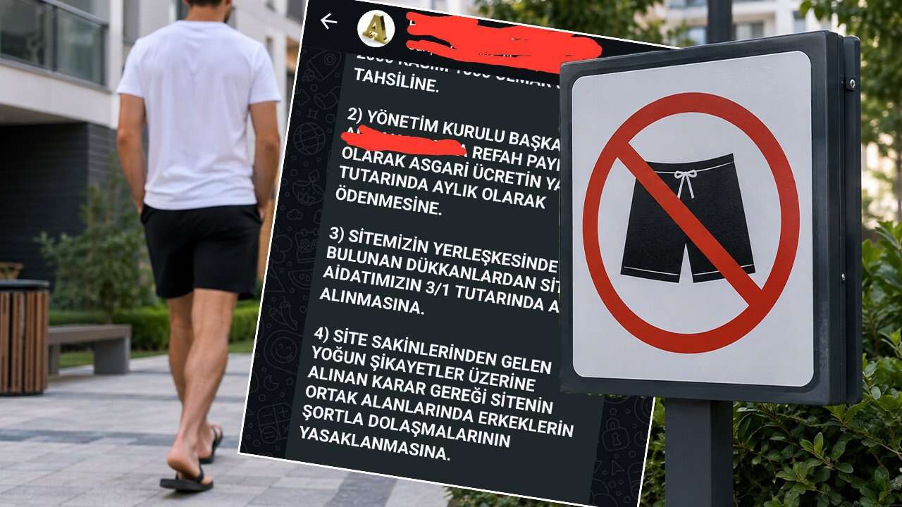 TOKİ sitesinde yönetim erkeklerin şort giymesini yasakladı!