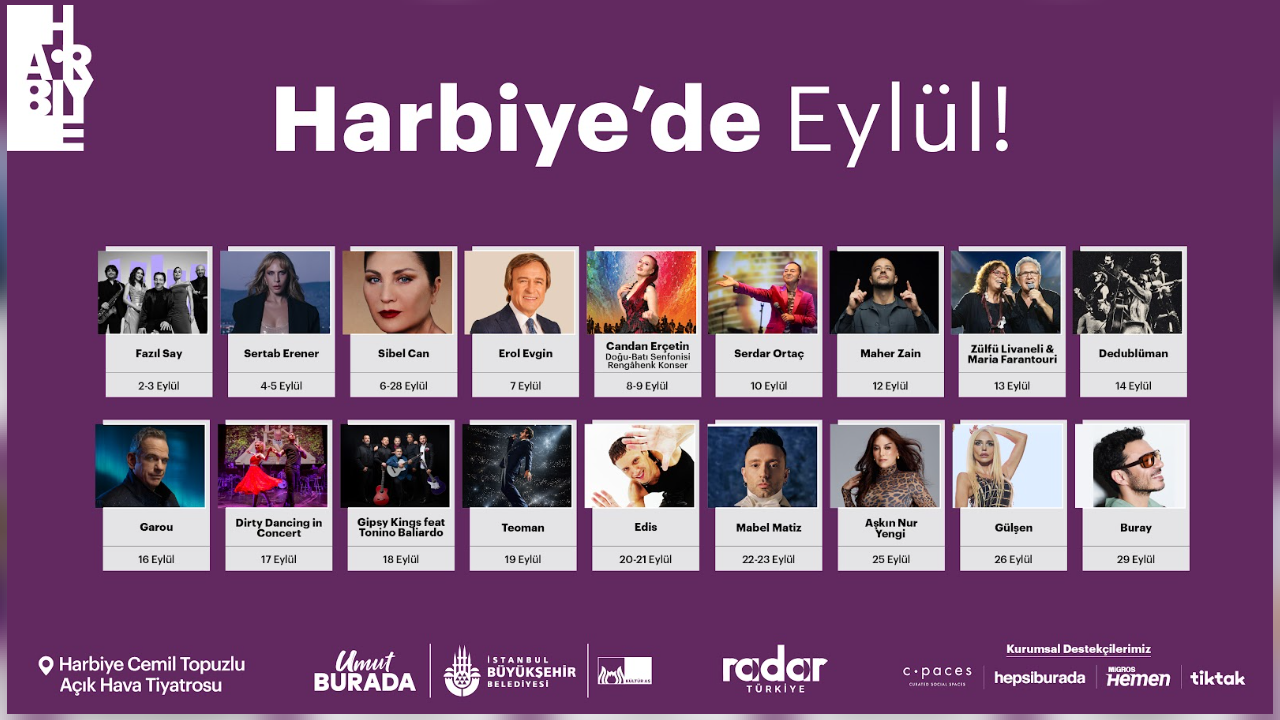 Harbiye’de Eylül Maratonu: 27 Gecede Yıldızlar Geçidi