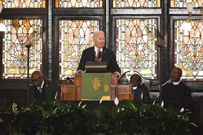 Biden'ın konuşması "Gazze için ateşkes" sloganları ile kesildi: Onların kanı sizin elinizde