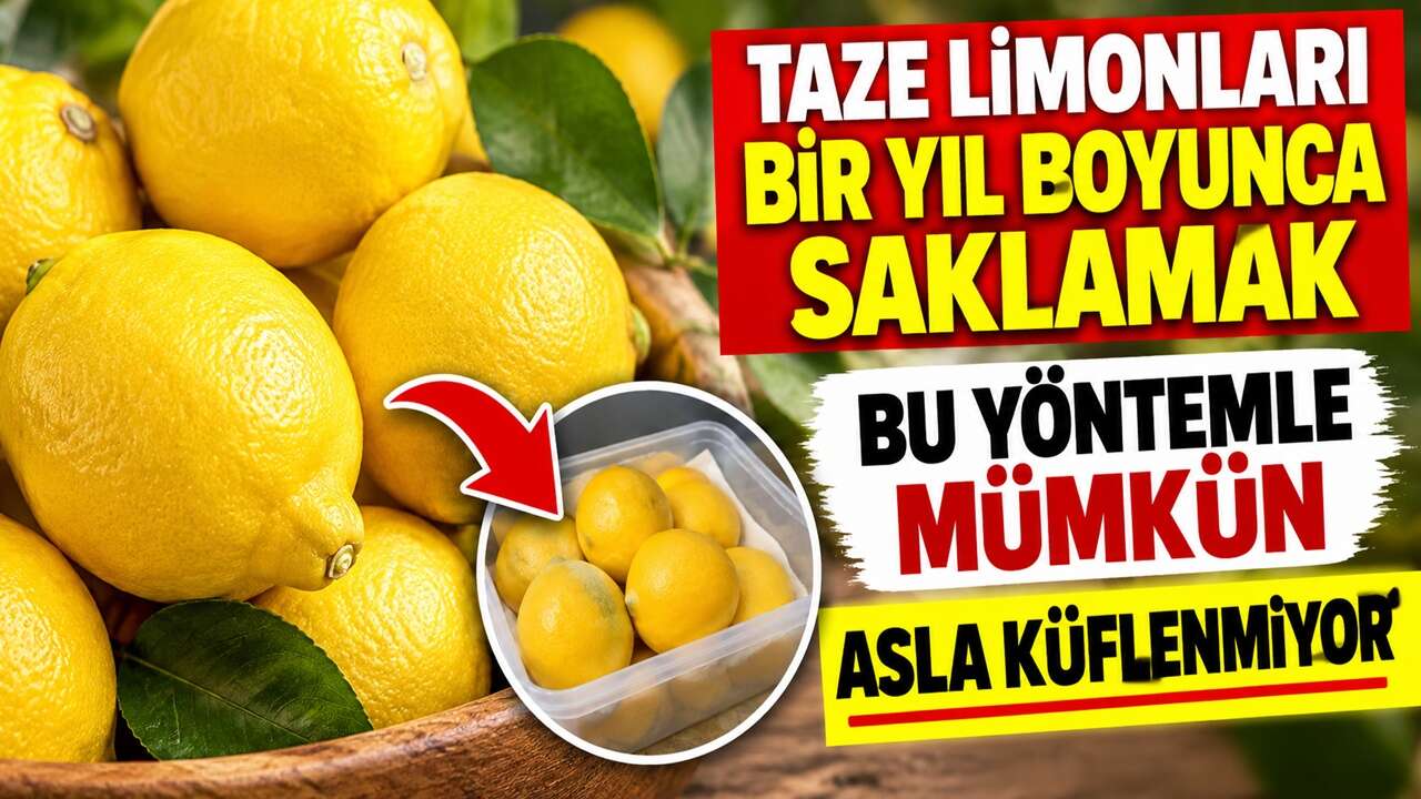 Taze limonları bir yıl boyunca saklamanın yolu: Asla küflenme olmuyor