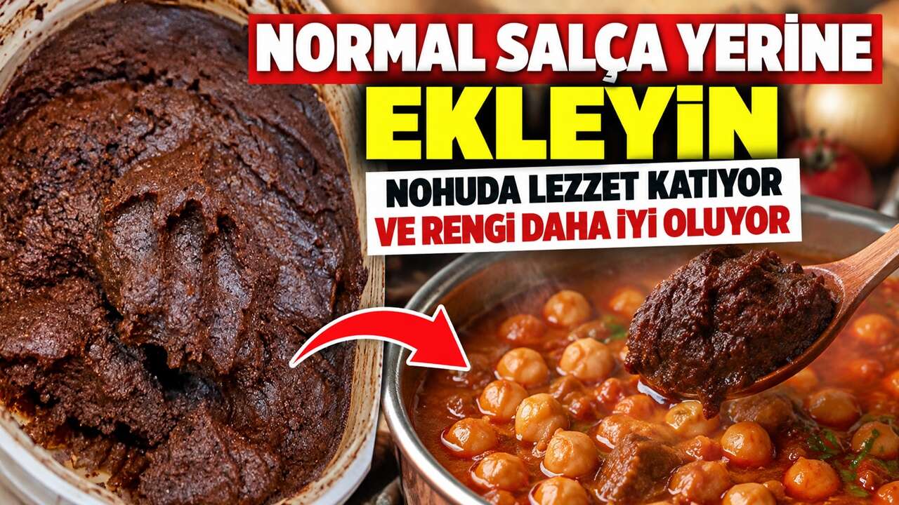 Normal salça yerine ekleyin. Nohuda lezzet katıyor ve rengi daha iyi oluyor