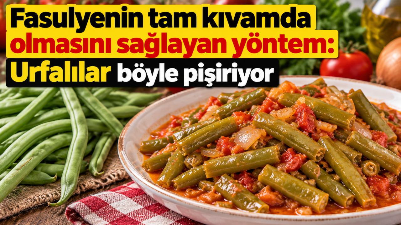 Yeşil fasulyeyi koyu hale getiren tüyo! Urfalılar böyle pişiriyor