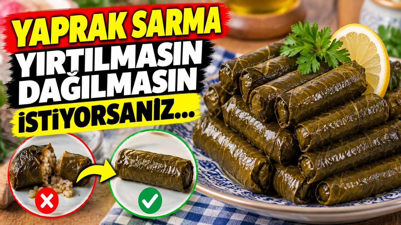 Yaprak sarmanın yırtılmasını önleyen tüyo: İzmirli şefler böyle yapıyor