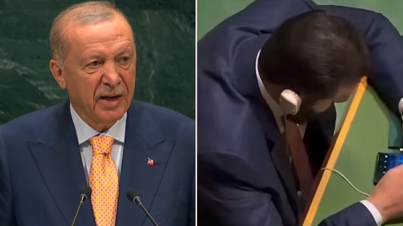 Erdoğan BM'de konuştu, Şara telefonundan kafasını kaldırmadı!