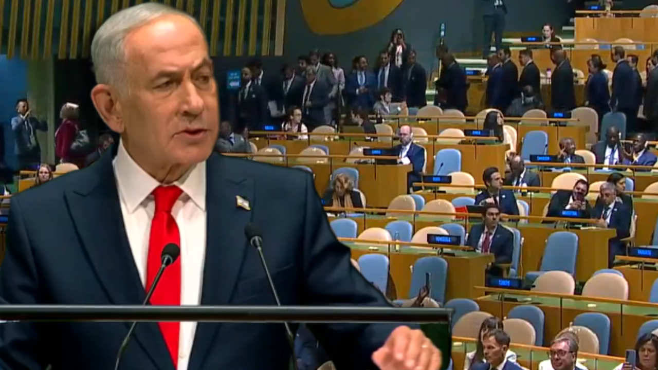 BM’de Netanyahu’ya protesto: Konuşmaya başladığı an salon boşaldı!