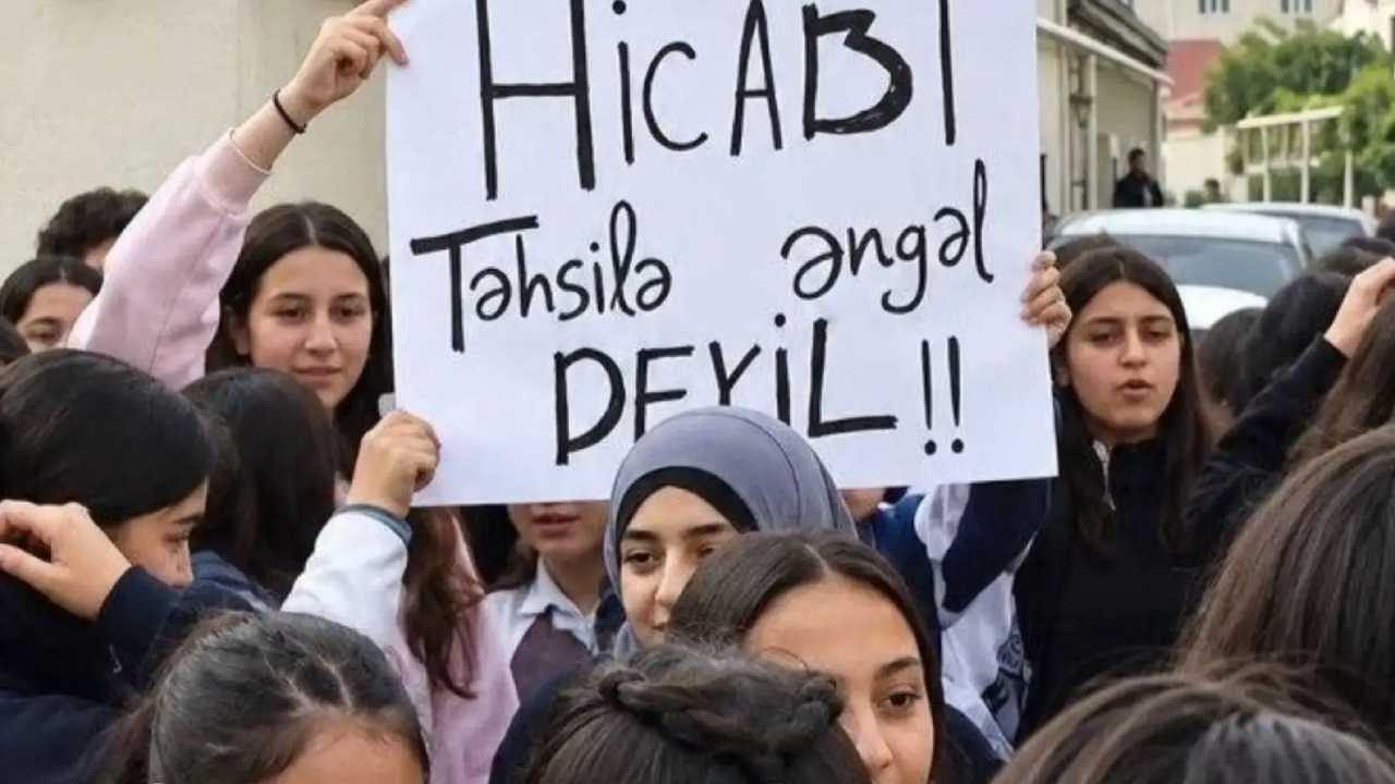 Azerbaycan devlet televizyonundan 'başörtüsü' eylemlerine tepki: 'Çocukların beynini bozmaya çalışan adımlar'
