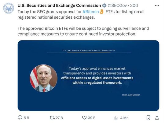 Kripto parada karmaşa: Bitcoin ETF'lerine onay verildi denilmişti; SEC'in hesabı hacklendi