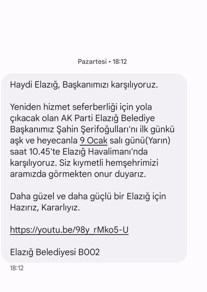 MHP'li başkandan AKP'li belediye başkanına 'SMS' tepkisi