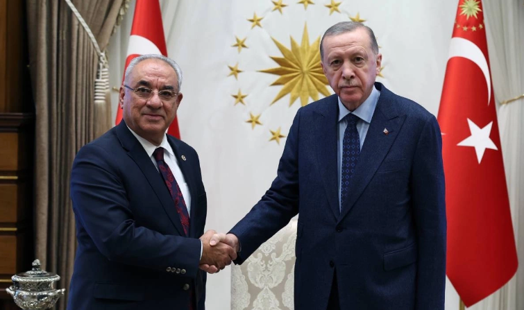 Erdoğan, DSP Genel Başkanı Aksakal ile görüştü