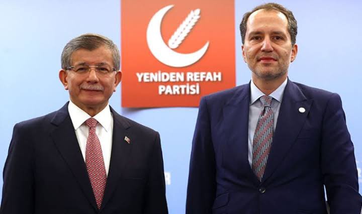 Yeniden Refah lideri Erbakan, Gelecek Partisi lideri Ahmet Davutoğlu'nu ziyaret etti