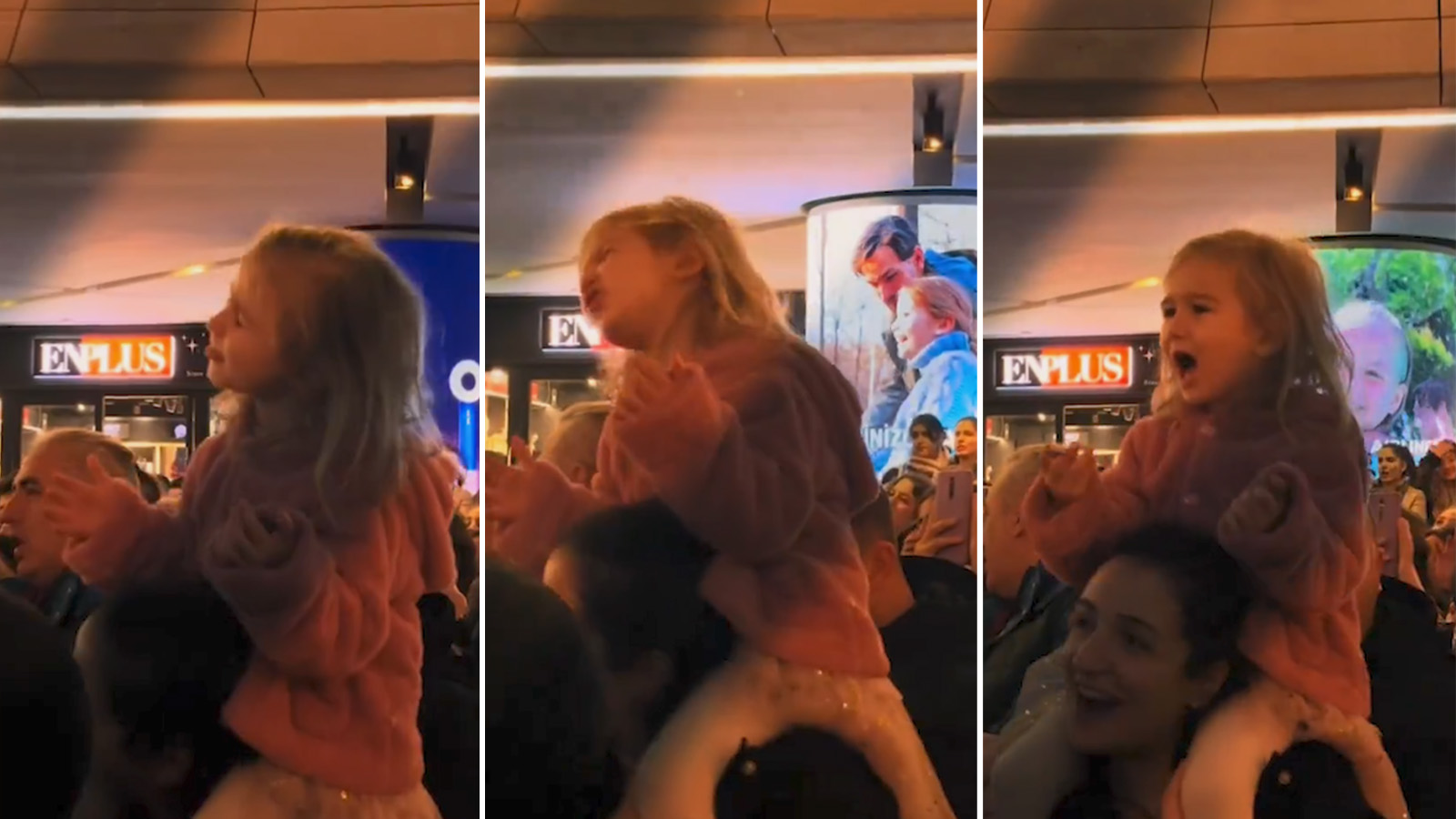 Melike Şahin konserinde şarkı söylerken kendinden geçen küçük kız viral oldu
