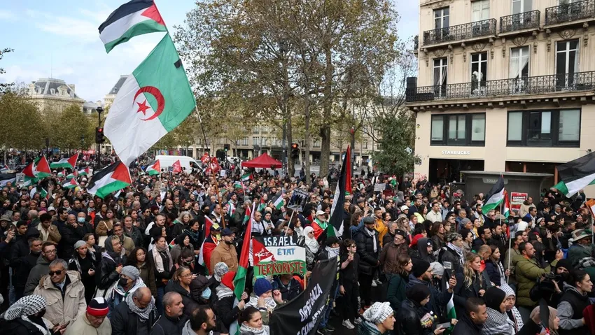 Fransa'dan Gazze'ye destek eylemi: Bu bir soykırım