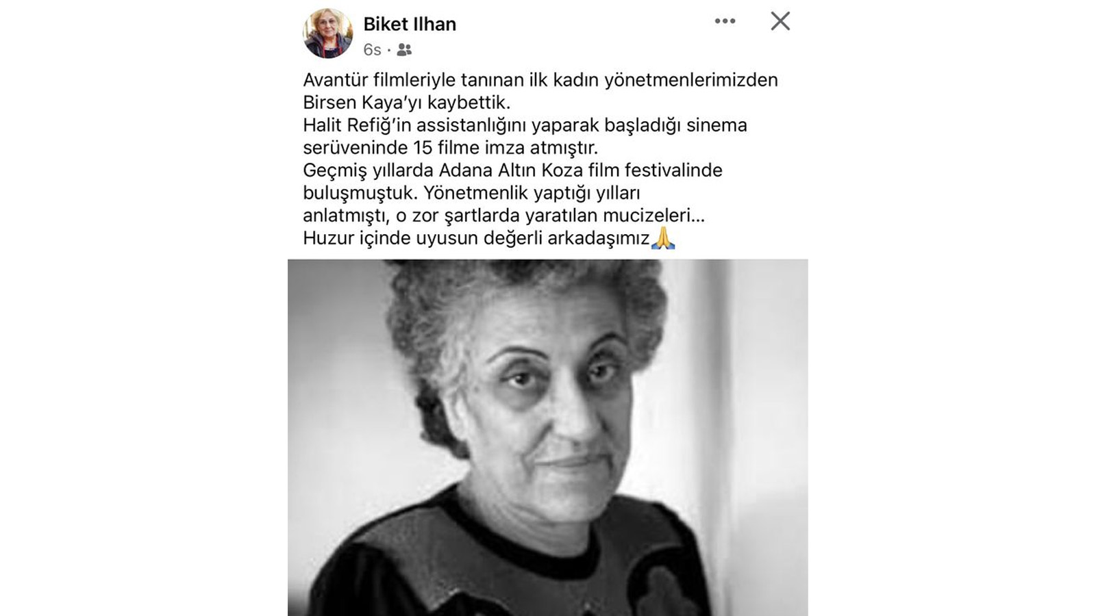 Türkiye'nin ilk kadın yönetmenlerinden Birsen Kaya hayatını kaybetti