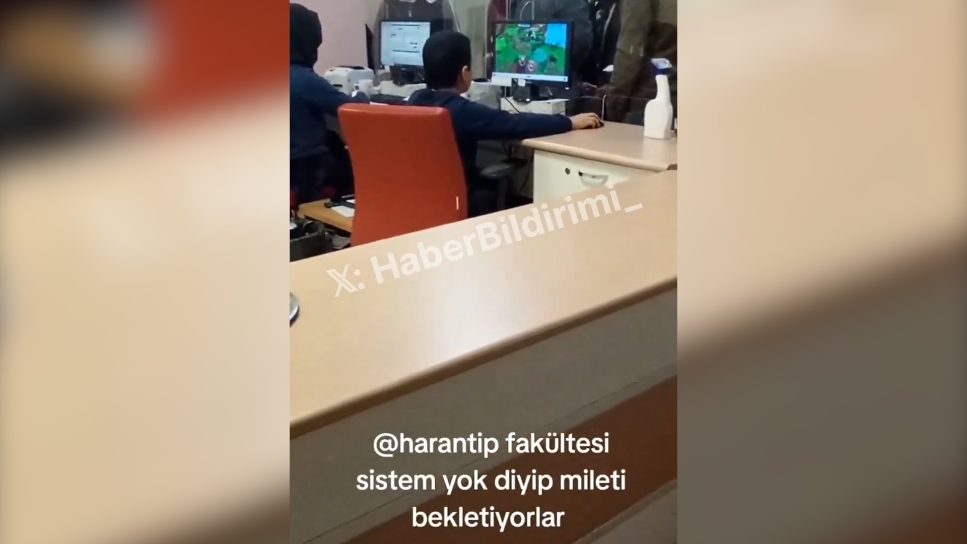 Harran Üniversitesi Hastanesi'nde hasta kayıt sırasında bilgisayar oyunu skandalı
