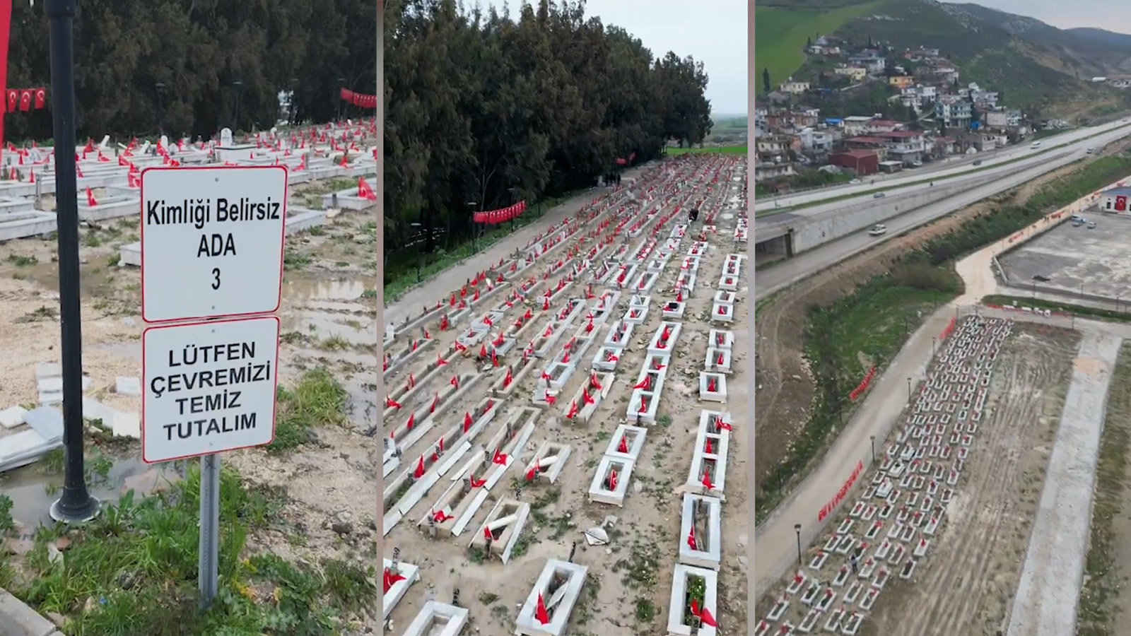 Hatay'daki Deprem Şehitliğinde kimliği belirlenemeyen 100 Çocuğun mezarı bulunuyor