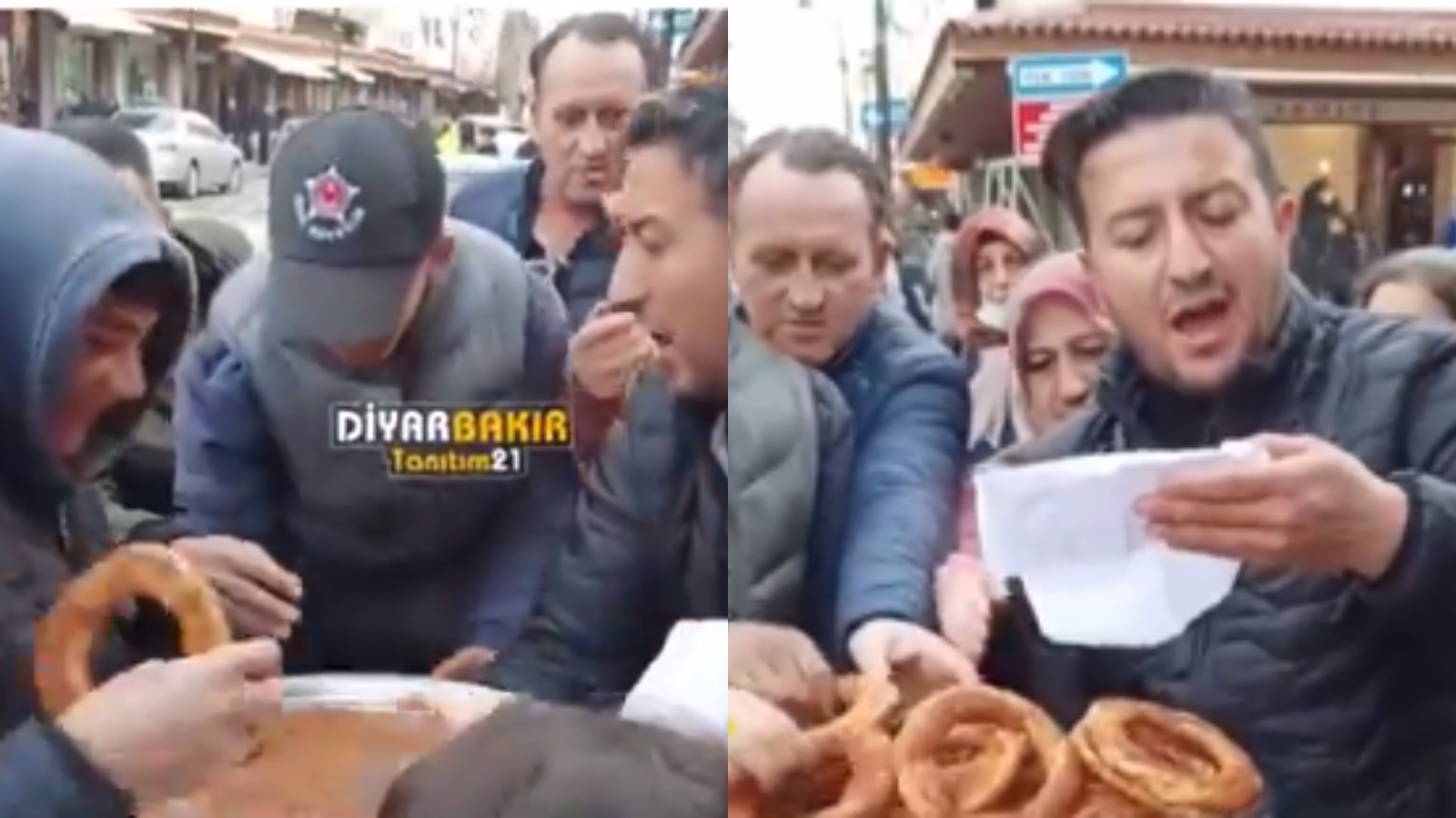 Diyarbakır'da hayır simitleri 5 saniyede tükendi: Simitçi konuşmasını bitiremedi