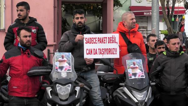 İstanbul Adalet Sarayı önünde motorlu eylem
