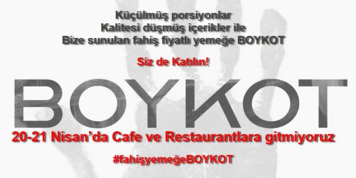 İris Cibre'den boykot çağrısı: Fahiş yemeğe BOYKOT