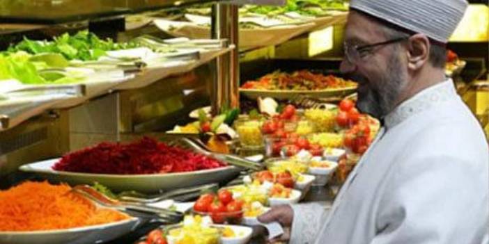 Diyanet’in yemek listesi ortaya çıktı: Erbaş bir günlük yemek için 67.5 TL ödüyor