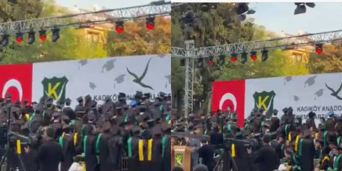 Kadıköy Anadolu Lisesi öğrencileri tehdit ve yasakları protesto etti: Okul müdürüne sırtlarını döndüler