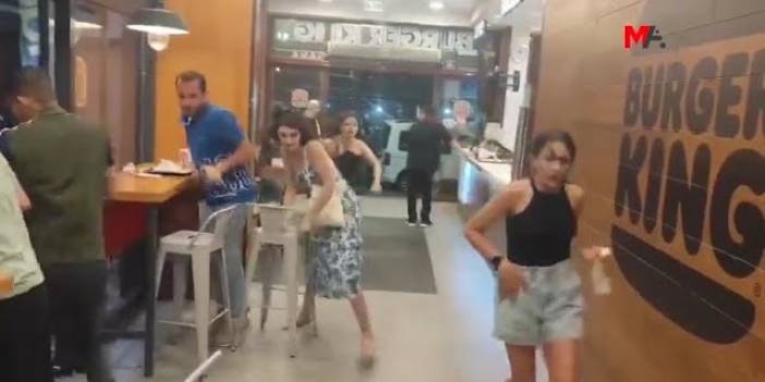 Diyarbakır'da bir grup şeriat ve cihat sloganları ile Burger King'i bastı!