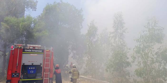 İzmir'de geri dönüşüm fabrikasında yangın çıktı