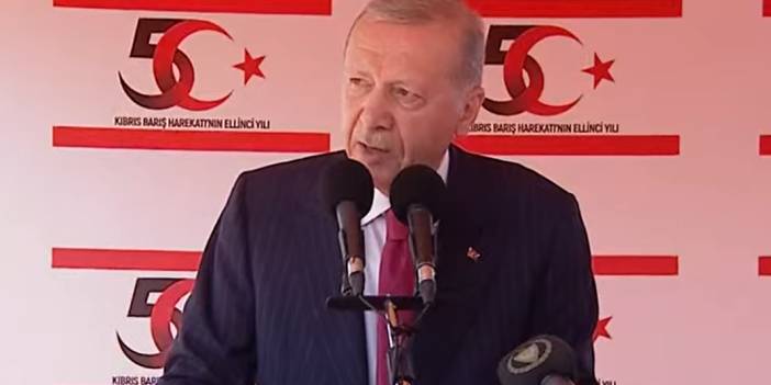 Cumhurbaşkanı Erdoğan, Kıbrıs Barış Harekatı'nın 50. Yıldönümü'nde konuştu: Kıbrıs'ta federal bir çözüm mümkün değil