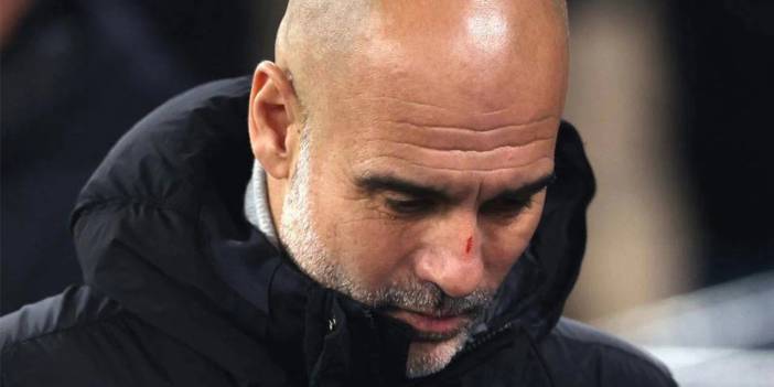 Guardiola, sinirden kendisine zarar verdi