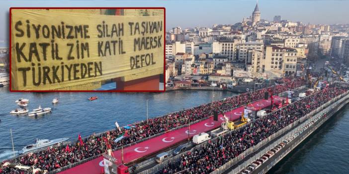 İstanbul'da Filistin'e destek yürüyüşü: 'Katil Zim Katil Maersk' yazılı pankart alana alınmadı