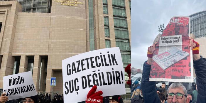 Gazetecilerden Çağlayan Adliyesi’nde ‘BirGün operasyonu’ protestosu