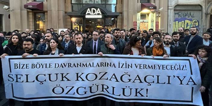 Tahliyenin ardından yeniden tutuklanmıştı: İstanbul Barosu önünde 'Selçuk Kozağaçlı' eylemi