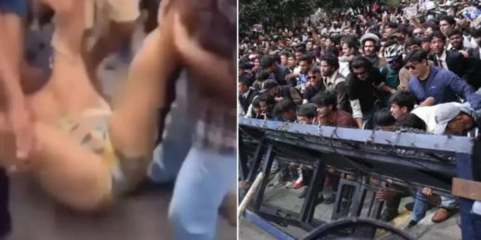 Sosyal medya yasağı ve yolsuzluk iddiaları Nepal'i karıştırdı: Eylemciler meclisi ateşe verdiler, bakanı çırılçıplak soydular!