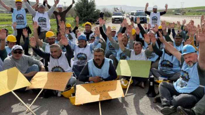 Bakanlık önünde açlık grevine başlayan 110 madenciye gözaltı