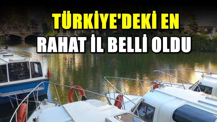 Türkiye'deki en rahat il belli oldu- Avrupa'daki birçok şehirden bile daha iyi