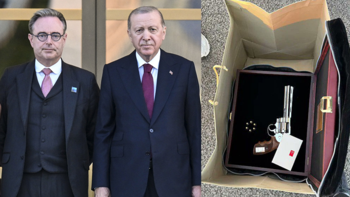 Erdoğan'ın hediye tabancaları gündemde: Belçika lideri hediyeyi Belçika'da fark etti, tabancayı polis aldı