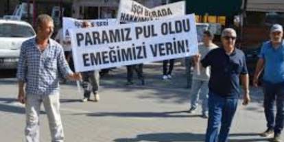 Sinop'ta inşaat işçilerinden protesto: '3 aydır aylık maaşları ödenmedi'