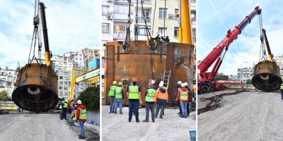 Buca Metrosu kazıları sürüyor: Tünel açma makinesi Şirinyer yönüne kazı için taşınıyor