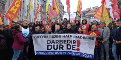 İstanbul'da Emek, Barış ve Demokrasi Güçleri'nden kayyım protestosu