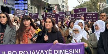 DEM Parti'den Van'da basın açıklaması: Rojava saldırıları protesto edildi