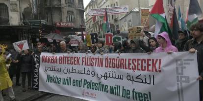 Nakba'nın 77'nci yıl dönümünde İstanbul'da Filistin halkıyla dayanışma yürüyüşü