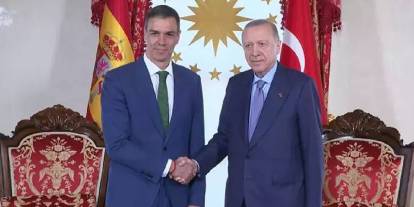 Erdoğan ve İspanya Başbakanı Sanchez, Dolmabahçe'de görüştü