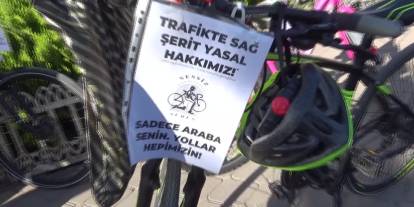 Bisikletçilerden "Sessiz Sürüş" eylemi