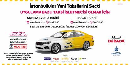 İBB, 150 yeni taksi plakasını ihaleye çıkarıyor: Kullanım hakkı 29 yıl