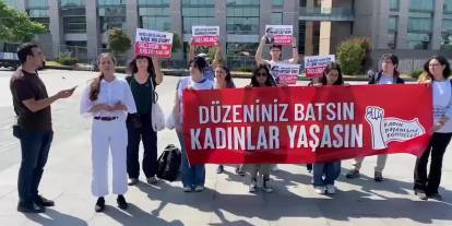 Bahar Aksu cinayeti davası öncesi adliye önünde iki kişi gözaltına alındı