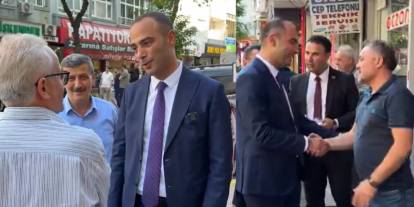 Seçilmiş başkan gibi sahaya indi: AKP’li Eray Karadeniz, esnafı ziyaret etti