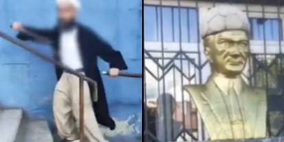 Kılıçla okul bahçesine girip Atatürk'e hakaret eden şüpheli tutuklandı