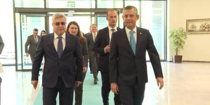 Özgür Özel, Yargıtay Cumhuriyet Başsavcısı Muhsin Şentürk ile görüştü