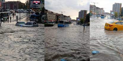 Ankara'da sağanak ve fırtına hayatı olumsuz etkiledi