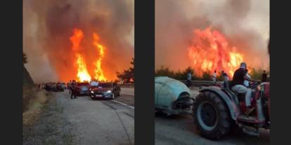 Bursa’da kabus gecesi: Alevler karayolunu ikiye böldü, köylerde can pazarı